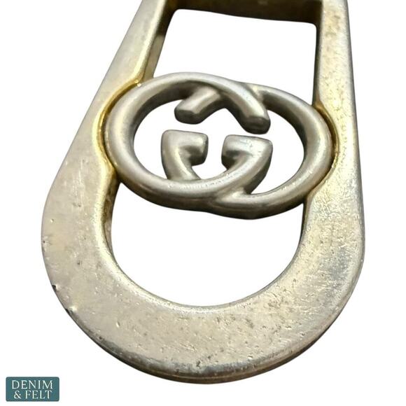 Gucci G. Gucci Vintage Italy Silver-Tone Logo Keyring Bag Charm - Picture 4 of 11